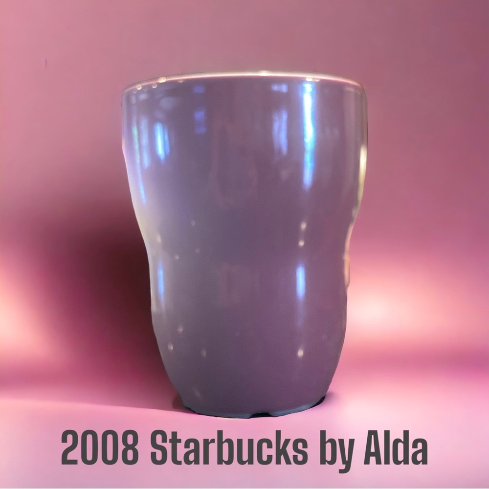 2008 Collectible Starbucks Eggplant No Handle Ceramic Mug Cup by Alda - 8 oz